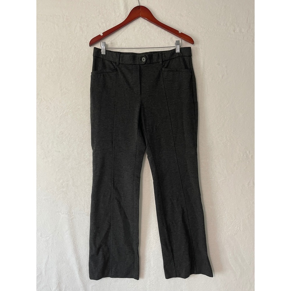 J.Jill Ankle Ponte Pants Womens Medium Charcoal Gray Work Trousers